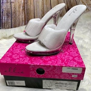 Ellie Clear Platform Heels Shoes NEW
